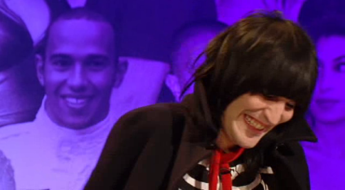 noel-fielding-web-page: Noel Fielding as The Goth Detective. The Big Fat Quiz Of The Year 2007.