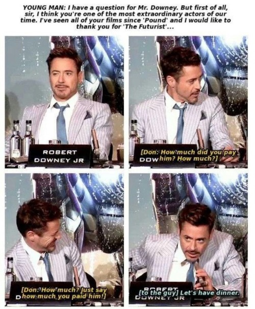 prison-mikes-bandana:All though that this is no surprise to anyone? Proof that Robert Downey jr is a