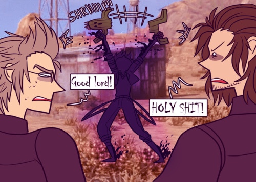 destiny-islanders: You guys really, really wanted to know how the Chocobros would react to Anti-Form (there were way more where this ask compilation came from hahaha). I held off on making a doodle for a while because I just couldn’t imagine any silliness