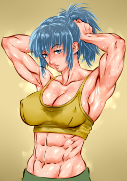 musclegirlart:Leona by kit