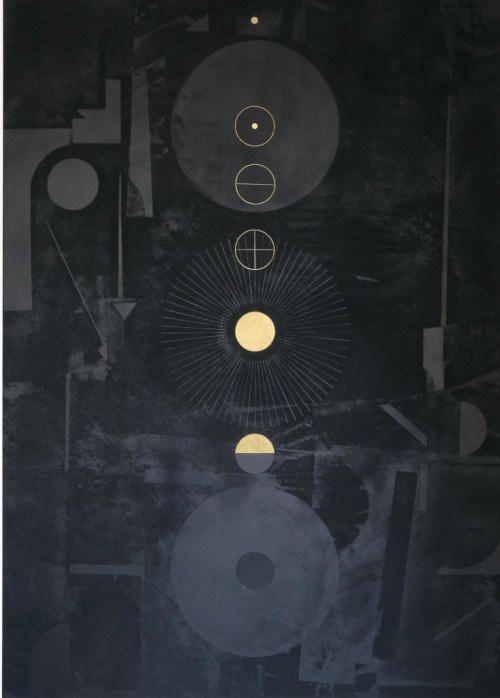 Panos Tsagaris (Greek, B. 1979, Athens, Greece, Based New York) - Untitled, 2016 Mixed Media: Gold Leaf,