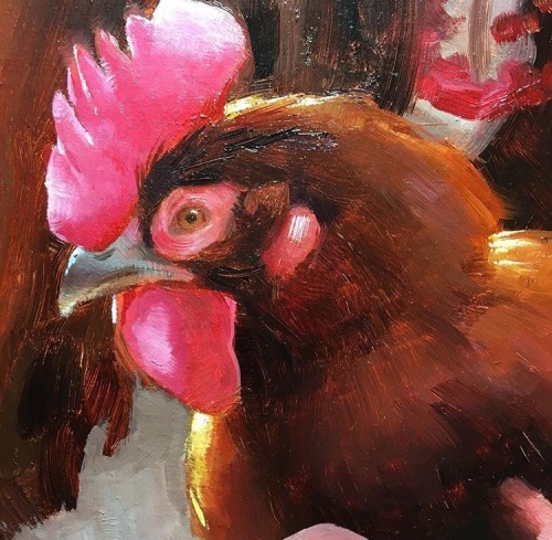 Chicken painting by teacher Catherine Bobkoski!