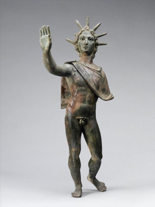 archaicwonder: Roman Bronze Statuette of Sol Invictus, 2nd-3rd Century AD Found circa 1830 on the ou