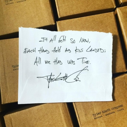 tylerknott: “It all felt so new, each hand held and kiss landed; all we had was time.” … Daily Haiku