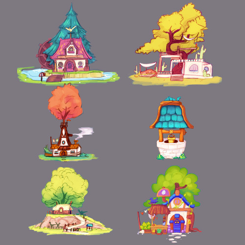 Paleo Pines Concepts!Early concept art for the ranch and what different houses &amp; structures 