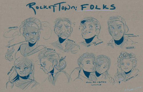 sherahighwind: Got to sketch out some of the characters I’ve inserted into Rocket Town for wri