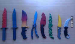 ragecomics4you:  Some CSGO knives made from