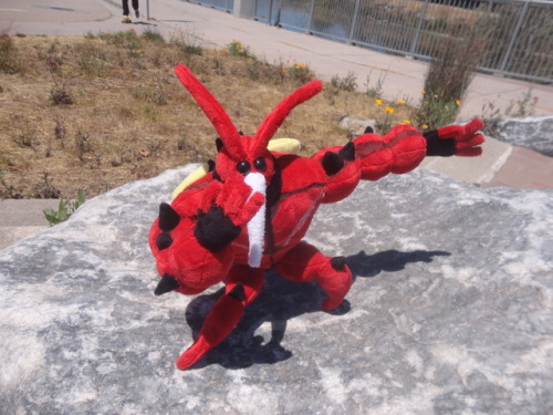 sqishyrina: Just finished making a Buzzwole plush! He took quite a while, and has a LOT of fine deta