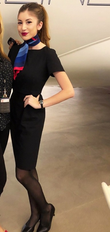 winged-perfection:  Blayne - another beautiful sexy hosty from American Airlines 