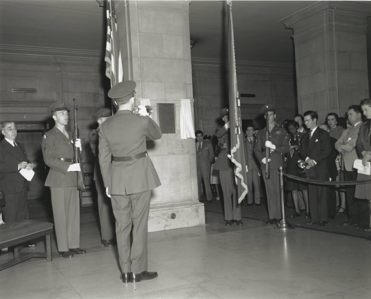 usnatarchives:  Hanging in the Pennsylvania Avenue entrance lobby of the National