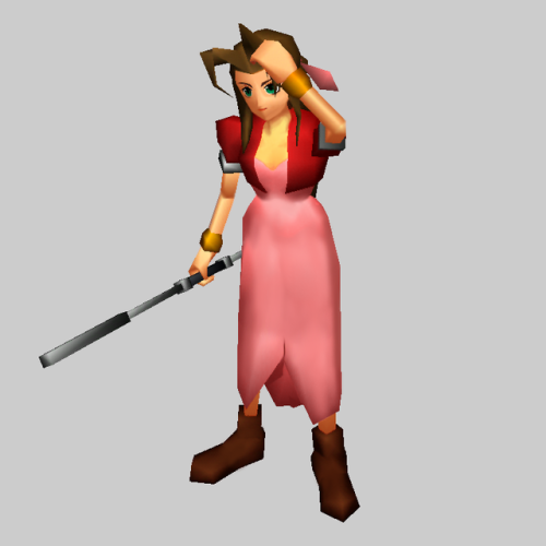 thevideogameartarchive:Artwork of Aerith, from ‘Final Fantasy VII’, from @SquareEnix on the PlayStat