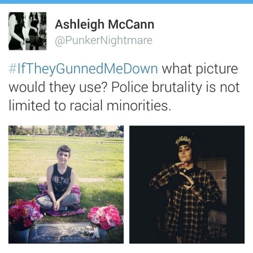 dion-thesocialist:  adventures-of-shit-talker:  toucher:  Police brutality isn’t limited to racial minorities, BUT they’d likely use the best picture of you because you’re white. The cop would’ve been fired, and put on trial immediately. There’d