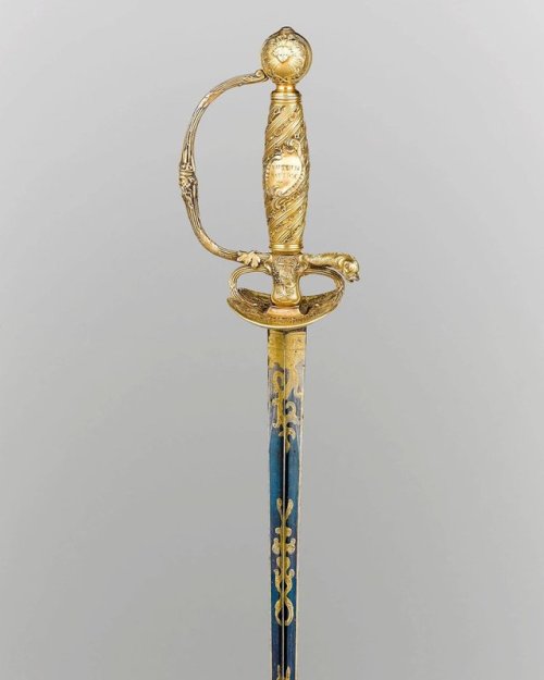 Louis XV Royal Presentation Sword, circa 1730.This remarkably rare silver gilt presentation sword wa