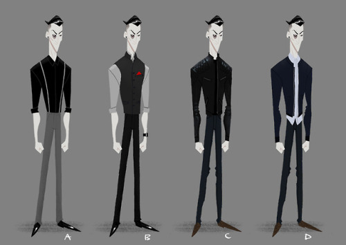 Some early designs I did for Obake, the main villain in Big Hero Six: the series. Some of my ideas m