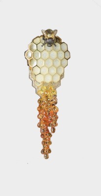terramantra:  Bee, honeycomb and honey jewel