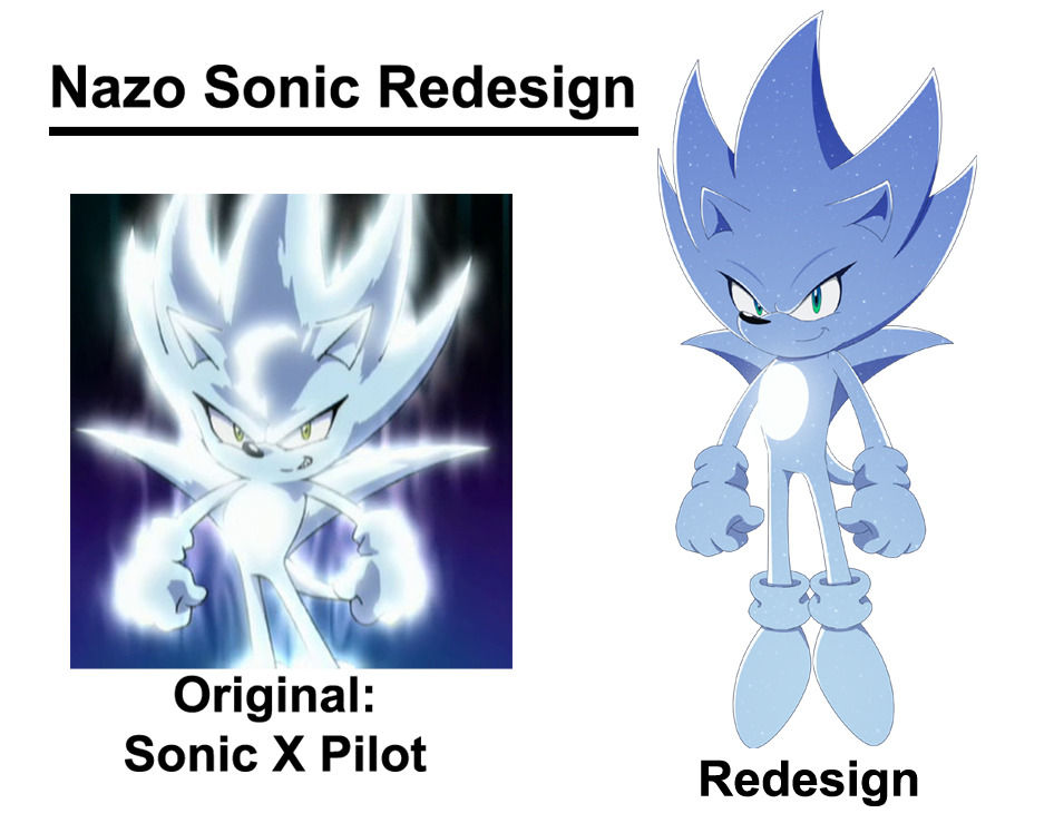 Redesign of the cut Sonic X hyper Sonic form (aka Nazo) : r