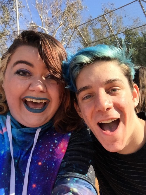somewhat-grump:  If oh see a girl with blue lipstick and a galaxy sweatshirt attempting to shoot a nerf bow and arrow (I say attempt since Mark had to coach me on how to not hold it backwards 