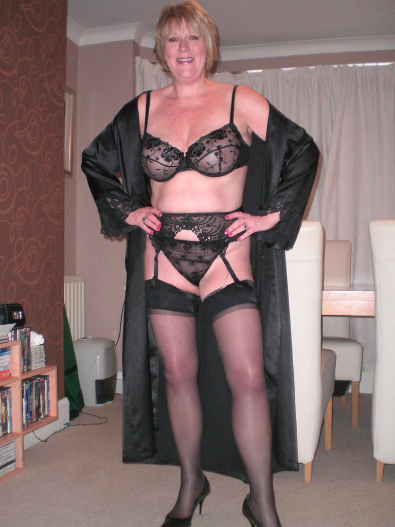 Mature milf see through lingerie