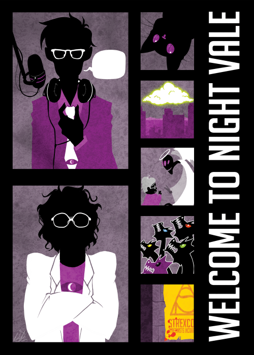 My old old Welcome to Night Vale fanart poster! I drew this back in 2014 to print for myself to get 