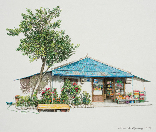 dwnsy: Artist Me Kyeoung Lee Spends 20 Years Sketching South Korea’s Little Convenience Stores