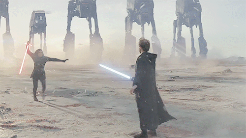 thekylosource:Ben Solo Kylo Ren vs Uncle Luke Luke Skywalker