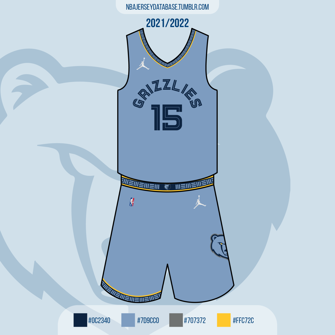 memphis grizzlies jersey layout