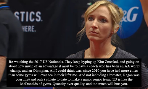 gymfanconfessions:“Re-watching the 2017 US Nationals. They keep hyping up Kim Zmeskal, and going on 