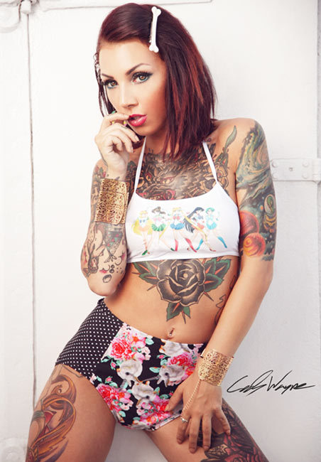 worldtattoogallery:  tattoo model: Sarah Ve Check more tattoo models: www.goo.gl/tPzGXR