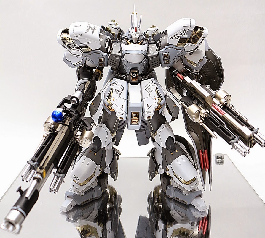 gunjap:  MG 1/100 MSN-04 SNOW Sazabi Ver.Ka + Quad Gatling Gun Custom Build UPDATE