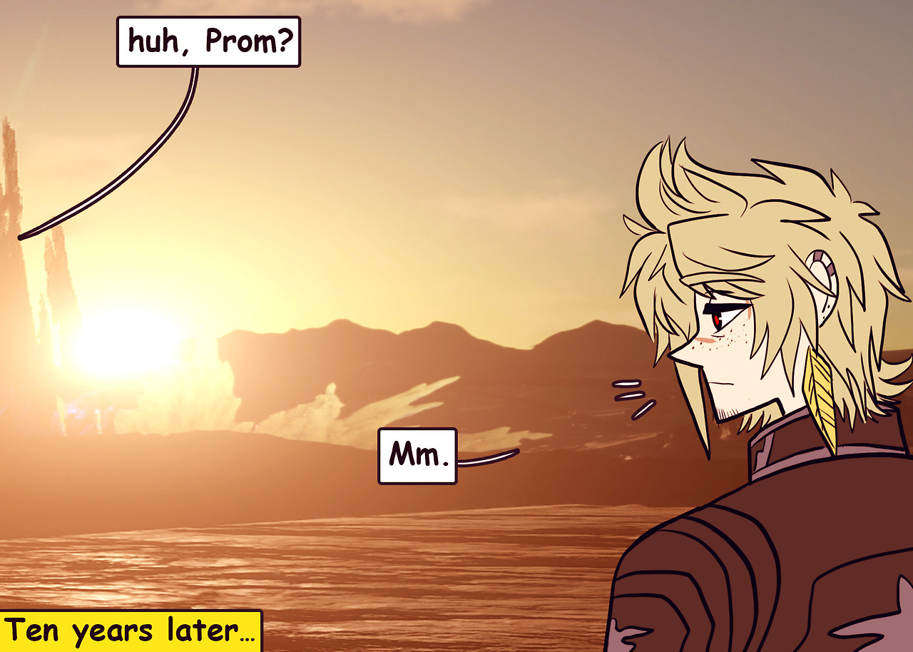 destiny-islanders:  Prompto Week | Day 5 - SunriseDay 1 Inktober Doodle | Day 1 Comic