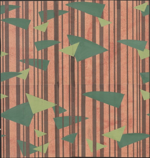 Arne Jacobsen, textile or wallpaper design, 1950s - 1960s. Drawing. Denmark. Via kunstbib.dk