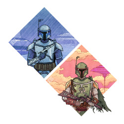 eatsleepdraw:  Like Father Like Son. Boba and Jango Fett.