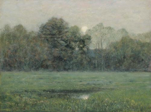 remembrane:Dwight William Tryon (American; 1849–1925)Midsummer Moonrise Oil on wood, 1892 Smithsonia