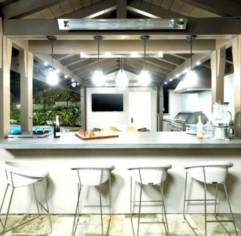 Outdoor Kitchen Outdoor Kitchen In San FranciscoPatio Kitchen - Mid-sized Contemporary Side Yard Stone