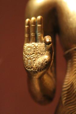 buddhabe:Buddha hand in Vitarka mudra…A hand gesture that invokes the transmission of a particular teaching with no words. The circle formed by the thumb and index finger creates a constant flow of energy/information. 