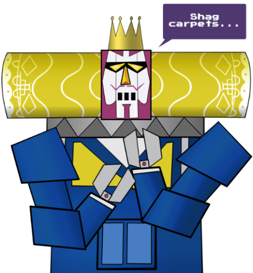 roboking from katamari, he&rsquo;s such a lovable anxious jerktried to get his head pattern right, b