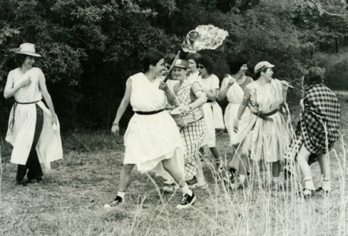 “Dyke Olympics,” North Carolina (1983): A one-day all-lesbian womyn’s land event. Photos by Elaine M