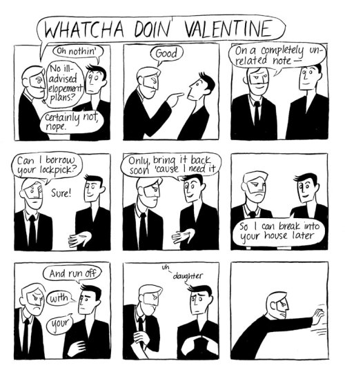 dipthatpen:Happy Valentine’s Day! These are the adventures of modernized Valentine from Shakespeare’