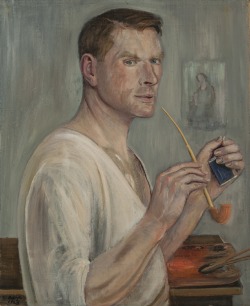  Gideon Börje, Self Portrait with Pipe (1925)  