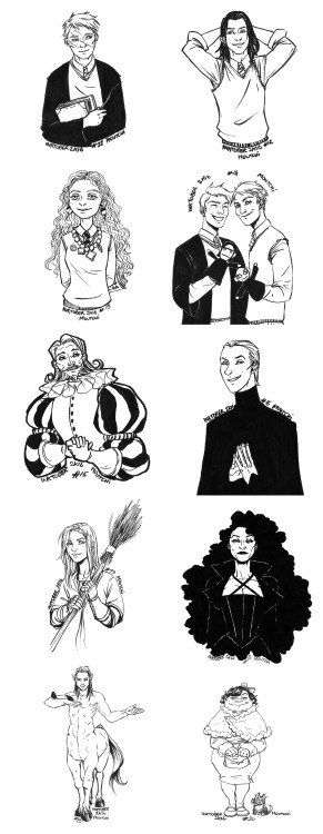 captainmoutchi: I never actually did a masterpost for my inktobers 2016, so there it is ! 