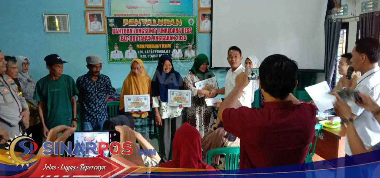 Pekon Penggawa V Tengah Kecamatan Karya Penggawa Realisasikan BLT-DD Tahap Ke 1 Tahun 2025 KE 14 KPM