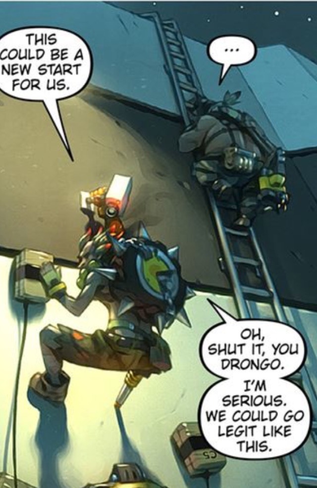 theroadcult:Big Mood: Junkrat scaling the wall like some type of low budget Spider-Man