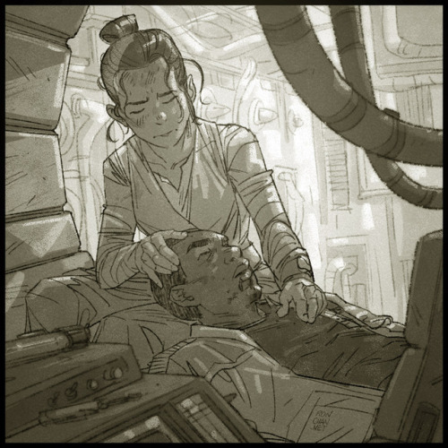 rondanchan: Star Wars art! Rey and Finn, for Star Wars Day. May the 4th be with you! EDIT: OK, this 