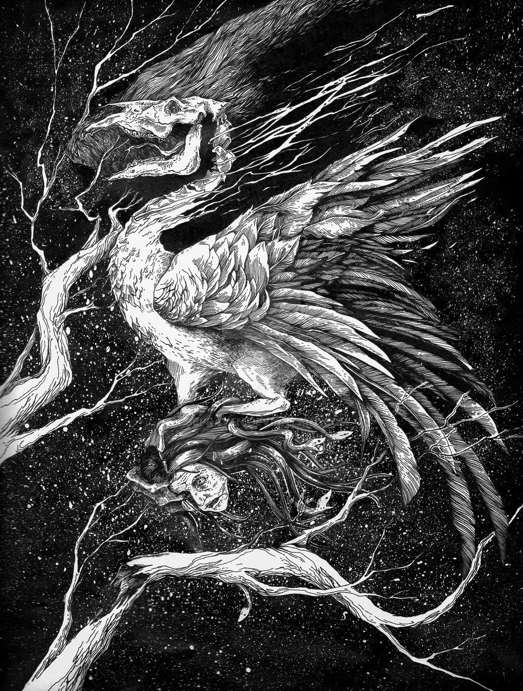 ex0skeletal:    birth of Pegasus by sepraven   