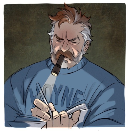 breakdownsbuttlights: It makes him look like a grizzled, redheaded Captain Haddock, and he only grow