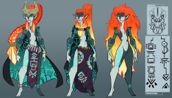 earthsong9405:  I was gonna simply wait and do ALL the headcanon for the Twili, including Midna, in one post, but I’m leaving for Baltimore in two days and I honestly don’t have the time so, here’s a post dedicated to Midna! I know I already designed