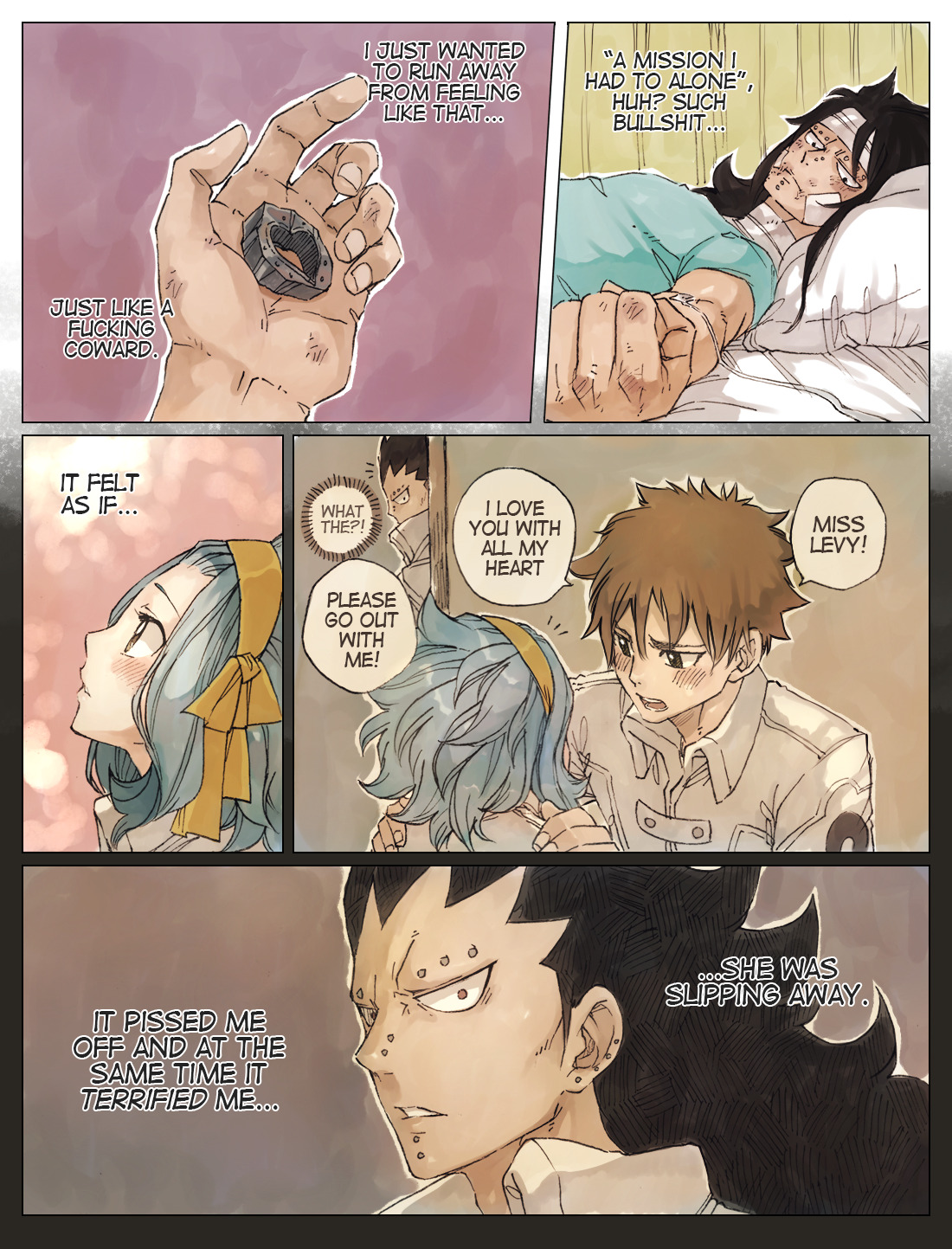 rboz:  prompt 7 - jealousyDrawing a conflicted Gajeel is addicting and I enjoyed