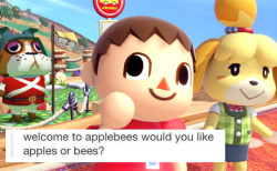 susanoomon:welcome to applebees! 🍎🐝