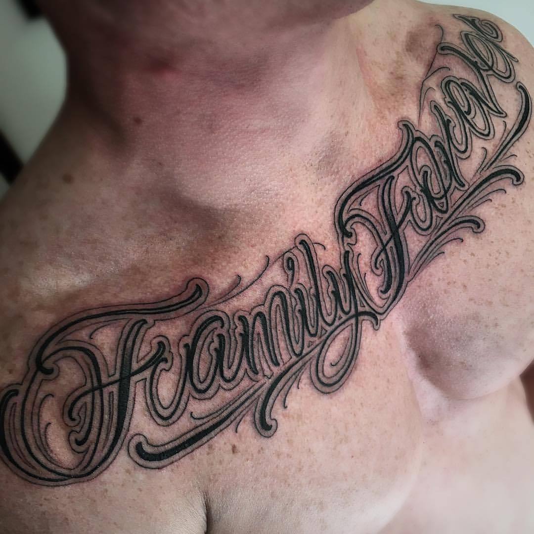 Family Forever Ambigram Tattoo A Tribute to Your Loved Ones