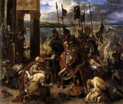 artist-delacroix: The Crusaders’ entry into Constantinople, 12th April 1204, 1840 (oil on canvas), Eugene Delacroix Medium: oil,canvas 